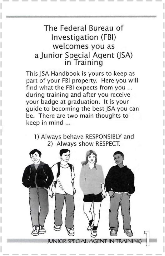 Junior Special Agents Handbook, Page 1