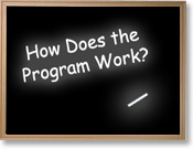 chalkboard image asks how does the program work