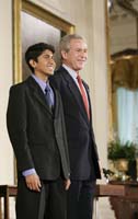 On May 12, 2006, President George W. Bush presented the President’s Volunteer Service Award to five outstanding individuals during a ceremony marking Asian Pacific American Heritage Month in the East Room of the White House.  For two years, Ravi has been helping students prepare for the SAT by teaching math at the Chinmaya Mission of Central Florida and to public high school students who cannot afford to enroll in a private SAT review course.