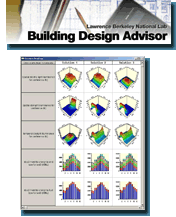 Building Design Advisor and screenshot of results