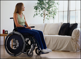 Picture of woman sitting in wheelchair