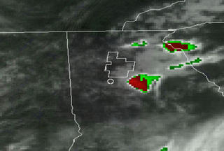 Convection over Atlanta