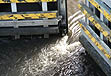 photo of water rushing into the gates