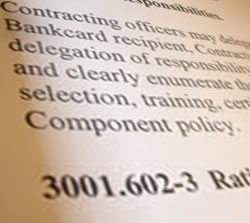 Iconic image of contract specialist text requirements (DHS/Erickson)