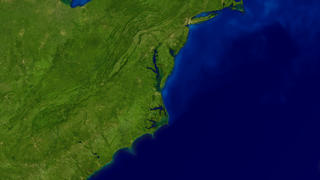 High Altitude view of Chesapeake Bay region