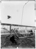  Orville seated in Wright airplane with Albert B. Lambert before takeoff; Simms Station, Dayton, Ohio 
