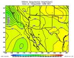 500 mb geopotential height image from the latest RUC model run