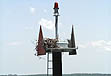 photo of osprey nest on channel marker platform