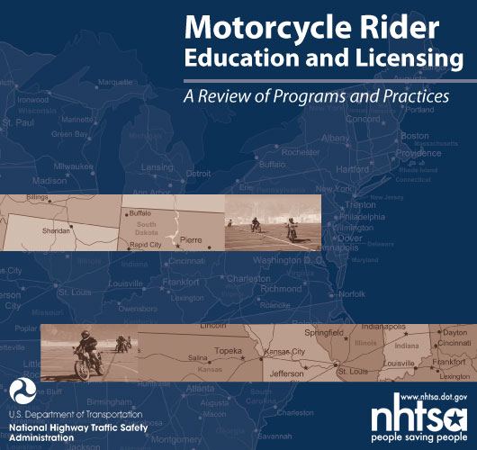 cover graphic, united states map with motorcycle photos