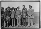  Orville Wright, Major John F. Curry, and Colonel Charles Lindbergh, who came to pay Orville a personal call at Wright Field, Dayton, Ohio. June 22, 1927 
