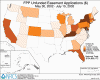 U.S. map showing the amount of dollars needed to fund FRPP easements.