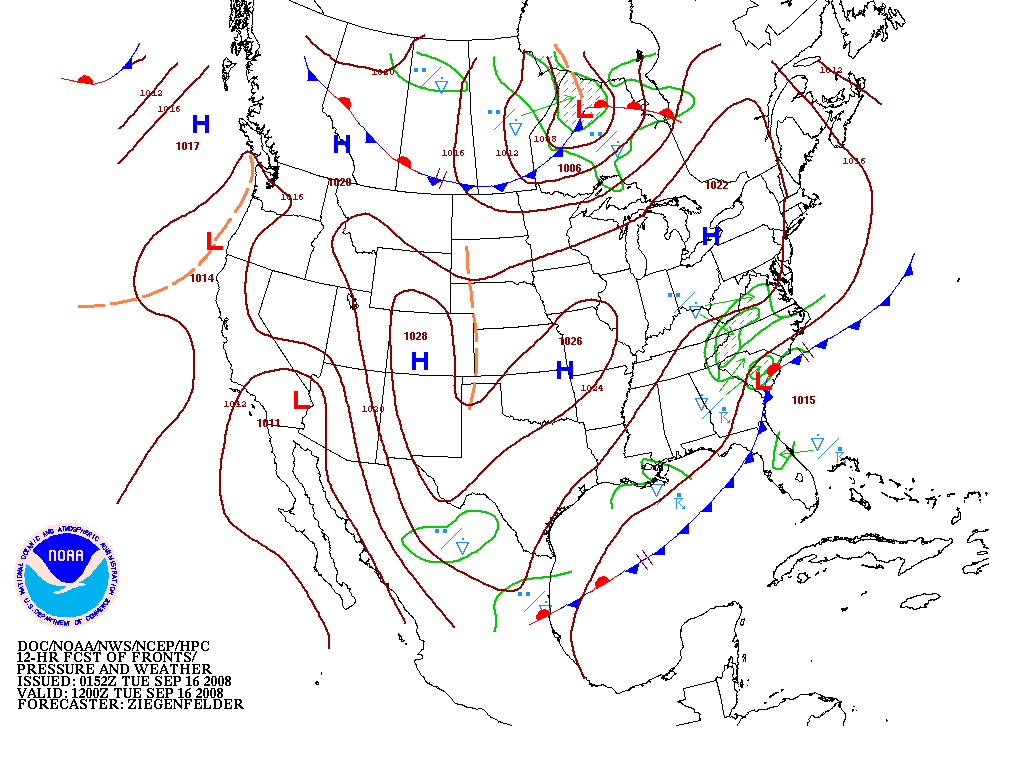 images of surface weather forecasts