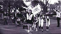 A group of children walking