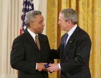 On February 22nd, President George W. Bush recognized Dr. Carl Anderson with the President’s Volunteer Service Award during the 80th celebration of African American History Month at the White House.
