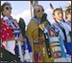 Native Americans in native costumes