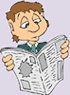 Image of a man reading a newspaper