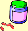 Image of a medicine bottle and pills