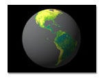 computer animated satellite observation of global vegetation greenness 