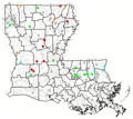 Image of streamflow gauges in Louisiana