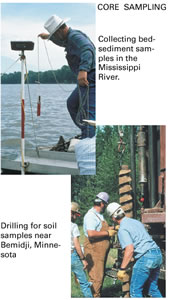 core sampling in soil and bed sediment