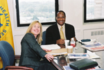 Melissa Johnson, PCPFS Executive Director and Lynn Swann, PCPFS Chairman
