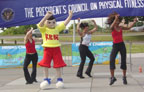 Photo of the Jazzercise demonstration