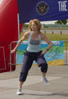 Photo of Lisa Wheeler leading a workout