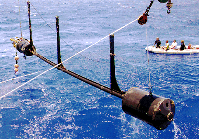Deployment of MOBY in the Pacific Ocean
