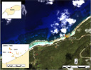 Locator map showing debris field on noth side of Rota, CNMI