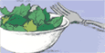 Image of leafy greens in a bowl and a fork
