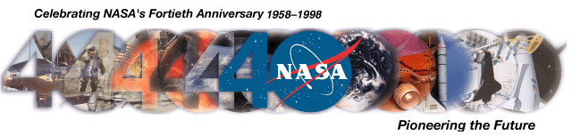 NASA 40th Anniversary Banner 1958-1998