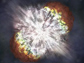 Illustration of a supernova explosion.