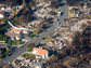 Photo of a California neighborhood devastated by a wildfire in October 2007.