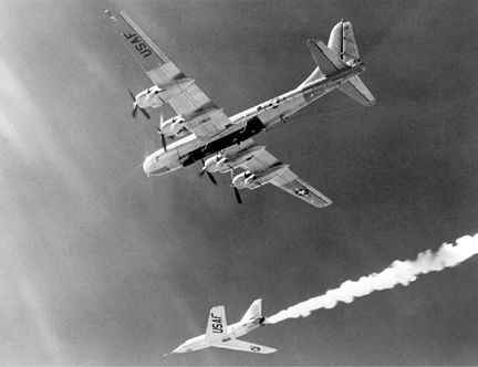 X-2 after drop from B-50 mothership
