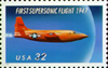 Stamp commemorating first supersonic flight