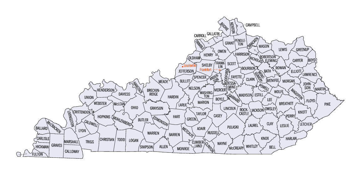 Kentucky map