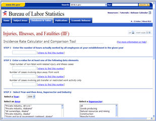 Injury & Illness Incidence Rate Caluclator