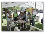 CERT volunteers at a triage area.