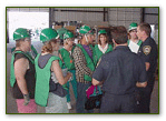 CERT volunteers being instructed by local law enforcement personnel.