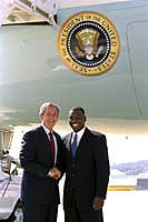 President George W. Bush met Jerome upon arrival in Rapid City on Thursday, August 15, 2002. Harvey is an assistant fire chief and emergency management coordinator with the Lead Fire Department and has served as a volunteer firefighter since the age of 13. 