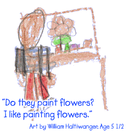 Flowers Painting by William Haltiwanger: Age 5 1/2