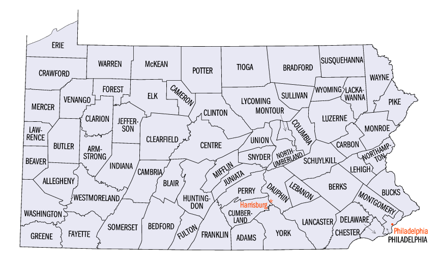 Pennsylvania map