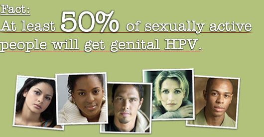 Fact:
At least 50% of sexually active people will get genital HPV.