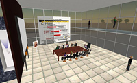 Photo of a virtual simulated headquarters.