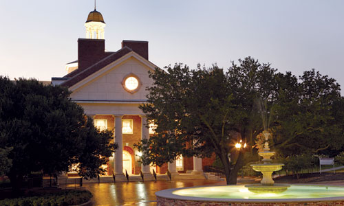 TWU Blagg-Huey Library at Night