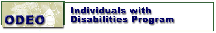 ODEO Office - Individuals with Disabilities Program Title image