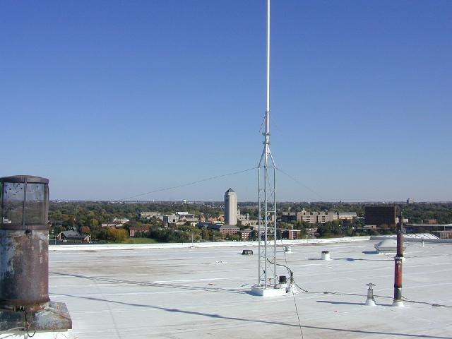 WNG-536 transmitting antenna on Grant 
Tower