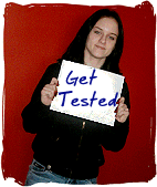 Sarah says, "Get Tested!"