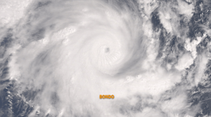 Satellite image of Tropical Cyclone Bondo on Decembe 20, 2006