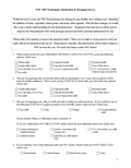 WIC Participant Satisfaction and Shopping Survey